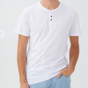 Cotton On - White Henley T-Shirt